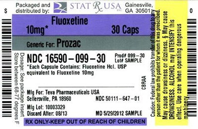 Fluoxetine 10 mg Label Image (Fluoxetine 10 mg Label  16590)